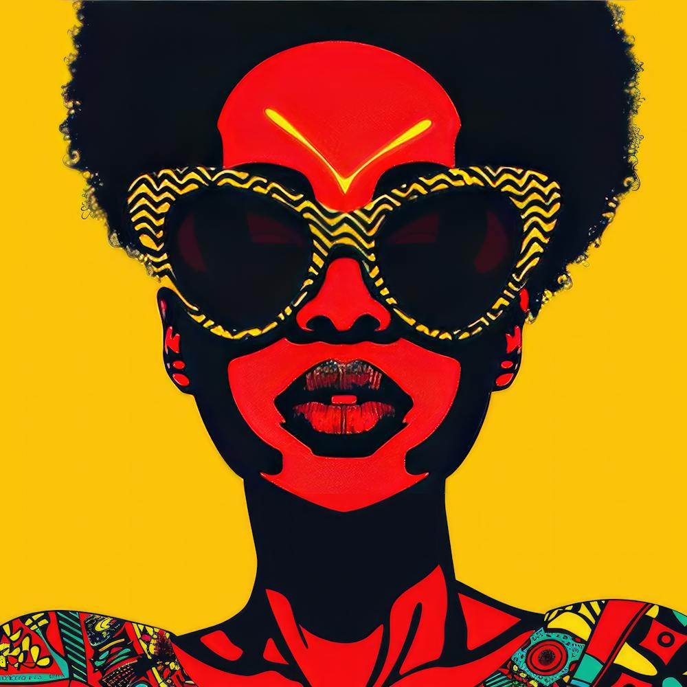 Vibrant Shades Series. Contemporary Pop Art With African Twist, 1