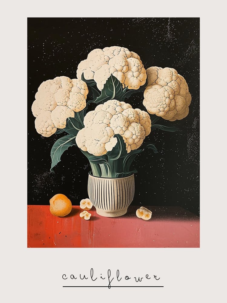Bouquet Abstrait de Chou-fleur Art Déco - Impression 3 - Affiche