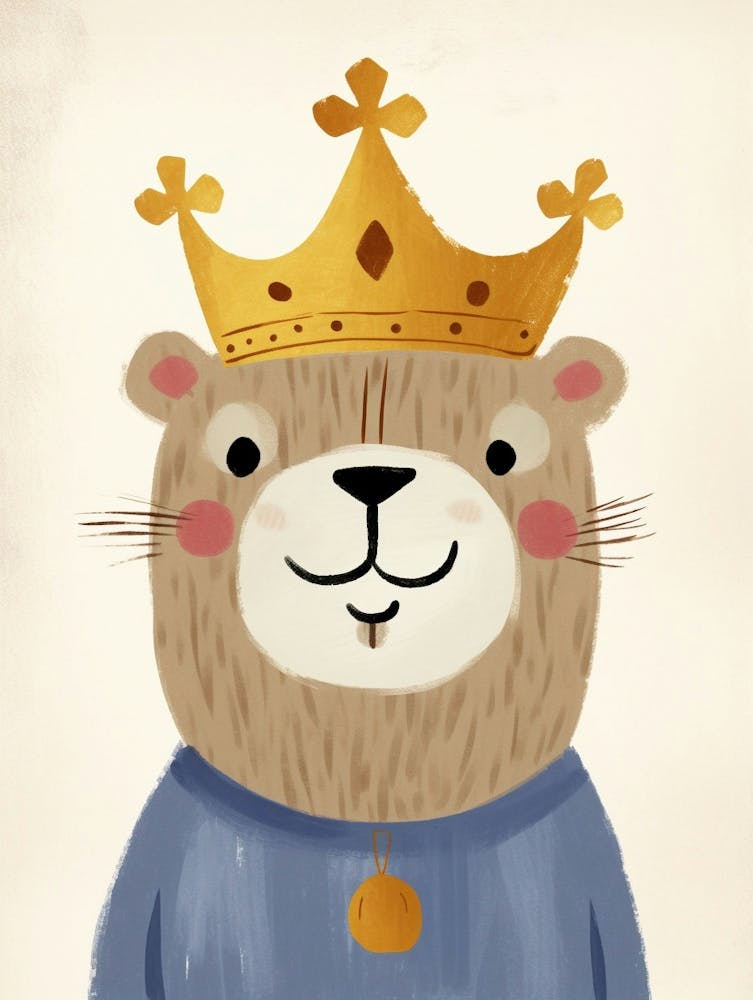 Little Otter 3 Wearing A Crown