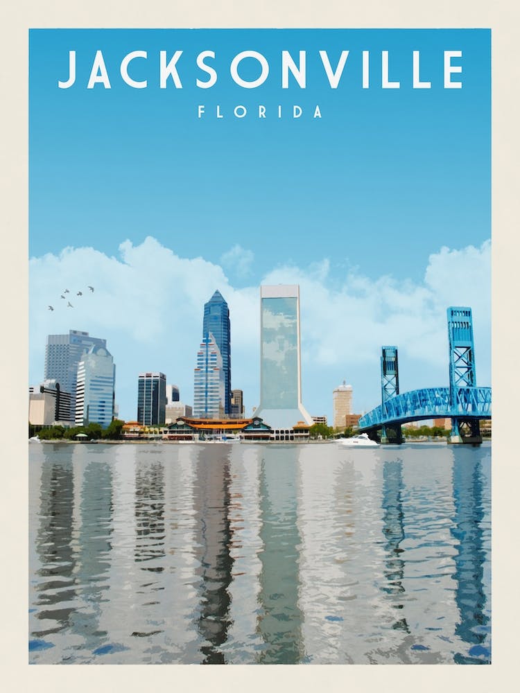 Jacksonville Florida Travel Poster