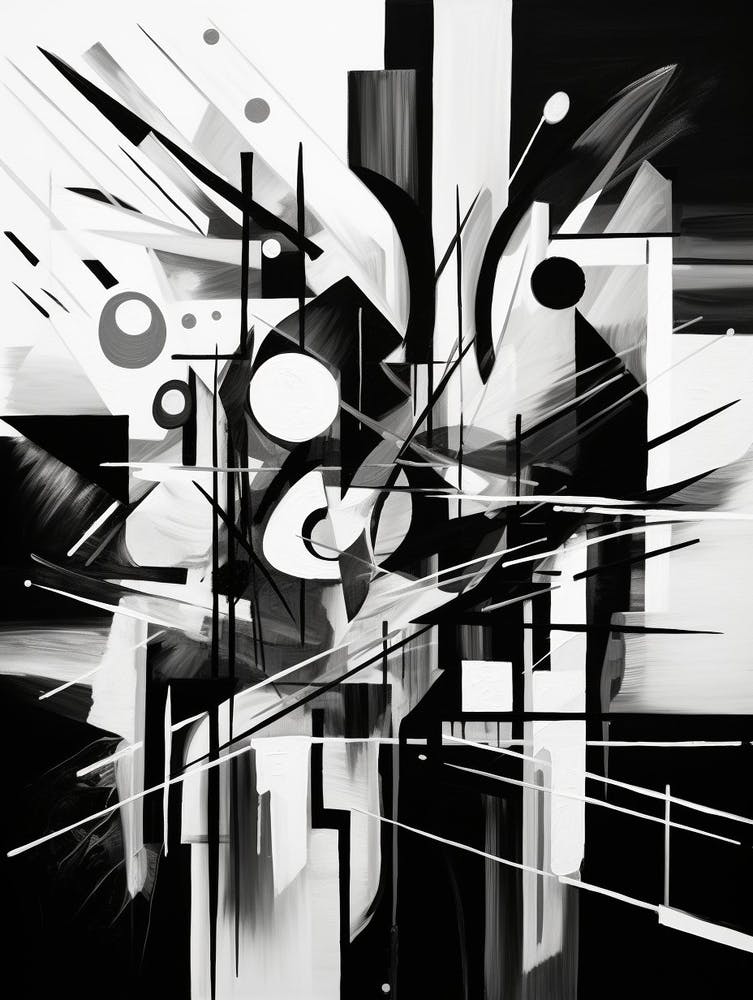 Memory Abstract Black And White 5