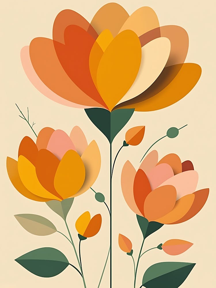 Orange Flowers 1