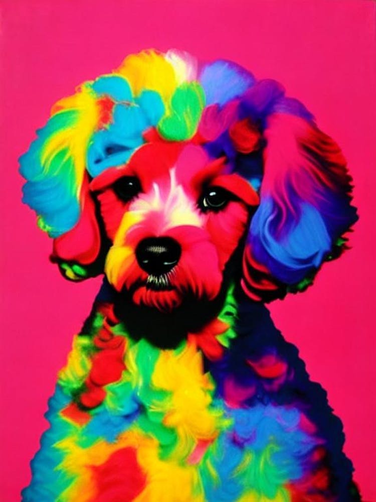 Poodle Andy Warhol Style Dog