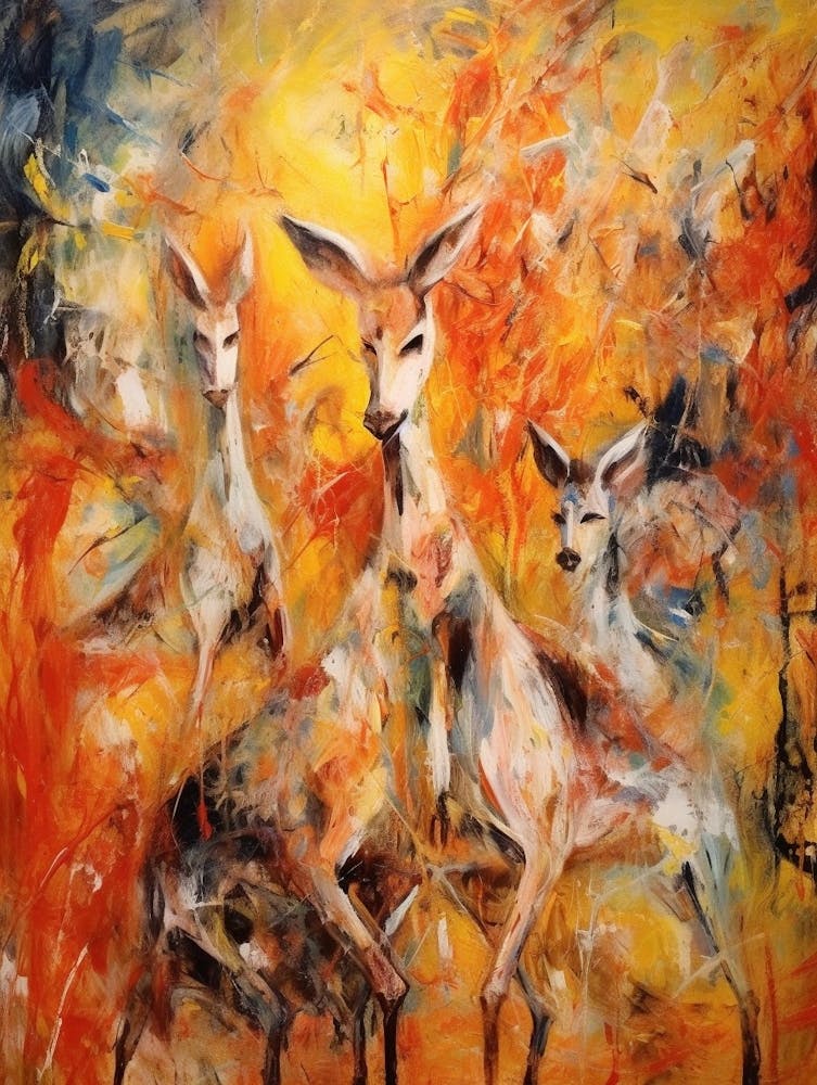 Kangaroo Abstract Expressionism 4
