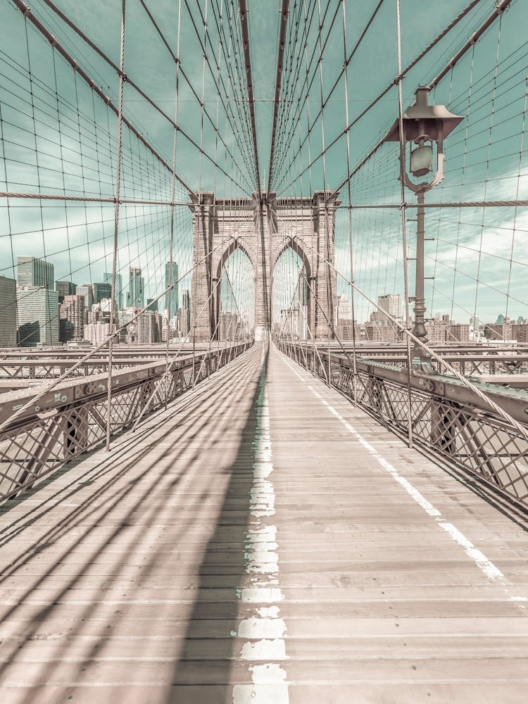 Brooklyn Bridge NYC Urban Vintage Style