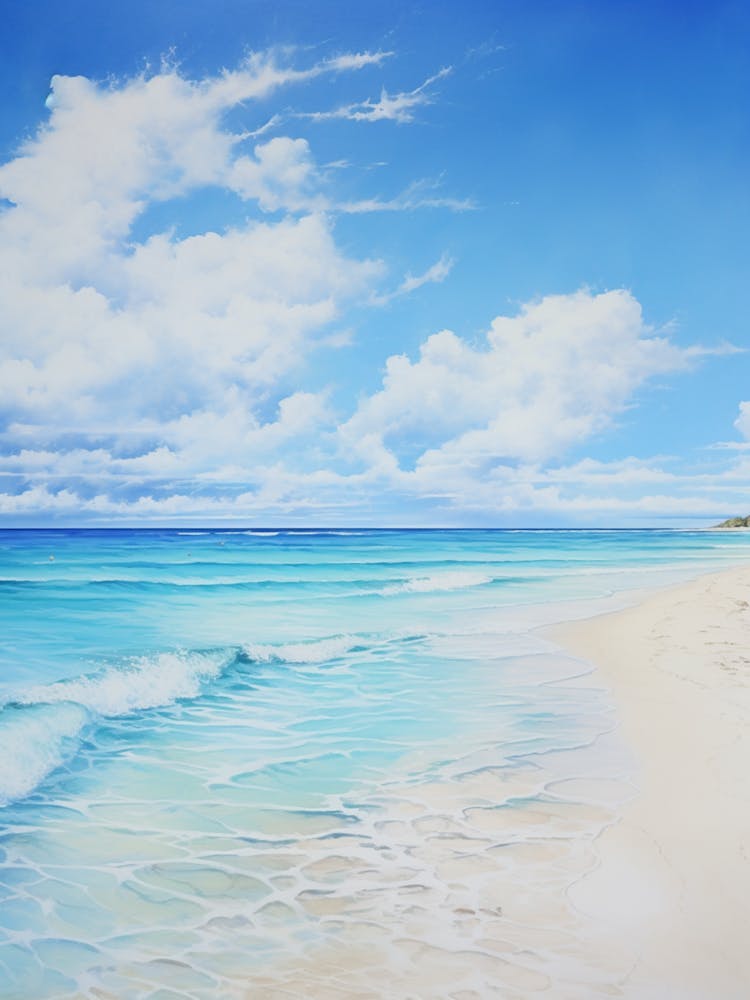 A Painting Of Grace Bay Beach, Turks And Caicos Islands 1