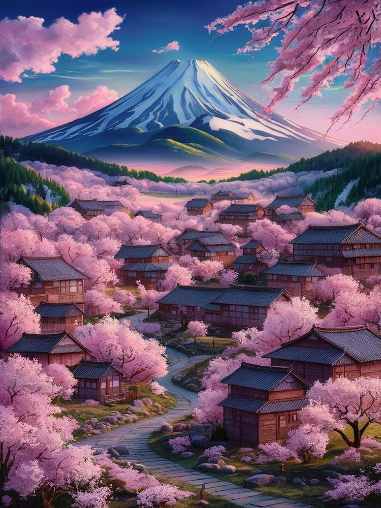 Cherry Blossoms In Fuji 3