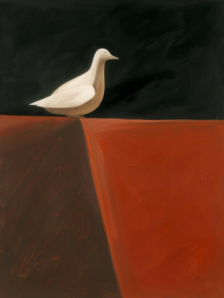 White Dove On A Red Cliff