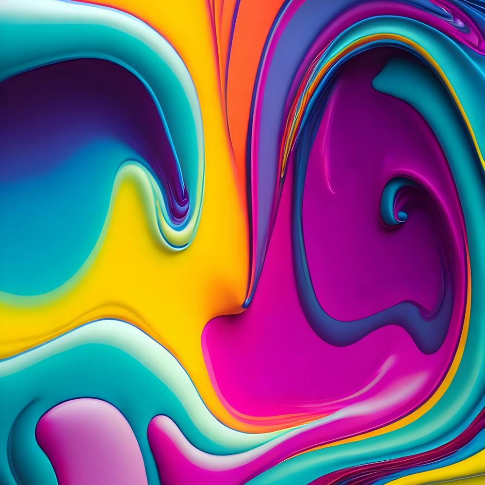 Colourful violet liquid abstract drawing
