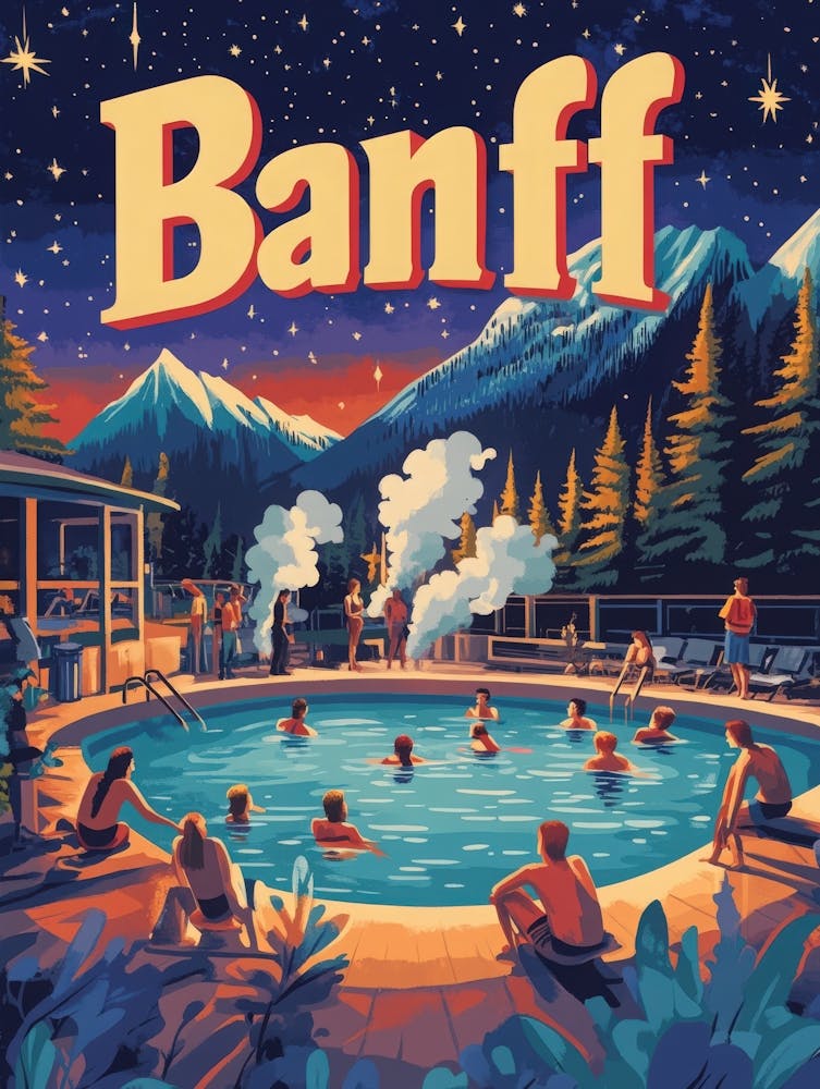 Aihrgdesign A 1970s Inspired Travel Poster For Banff