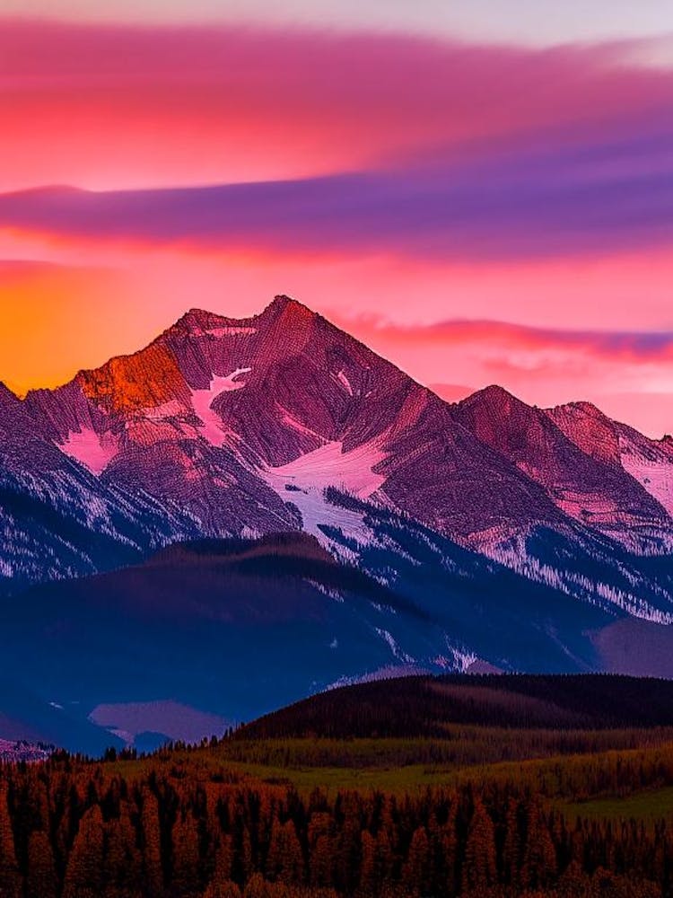 The Rocky Mountains Pop Art