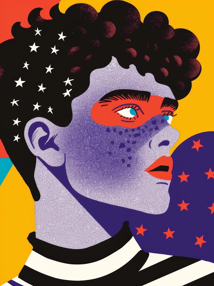 Girl With Stars On Her Face 1