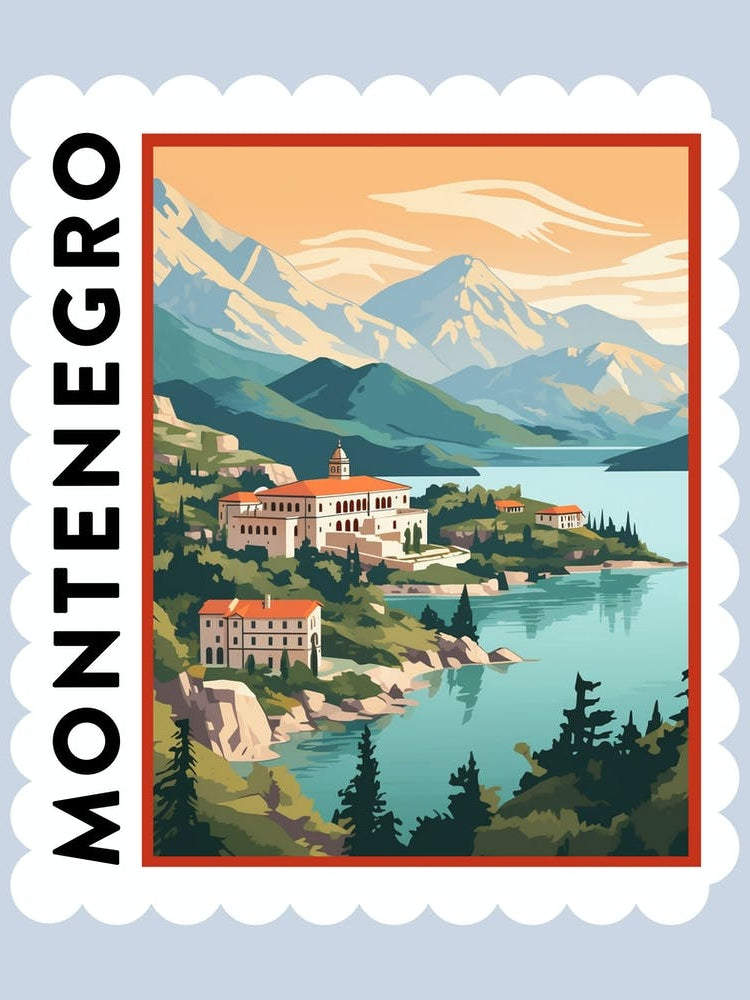 Montenegro 5 Travel Stamp Poster