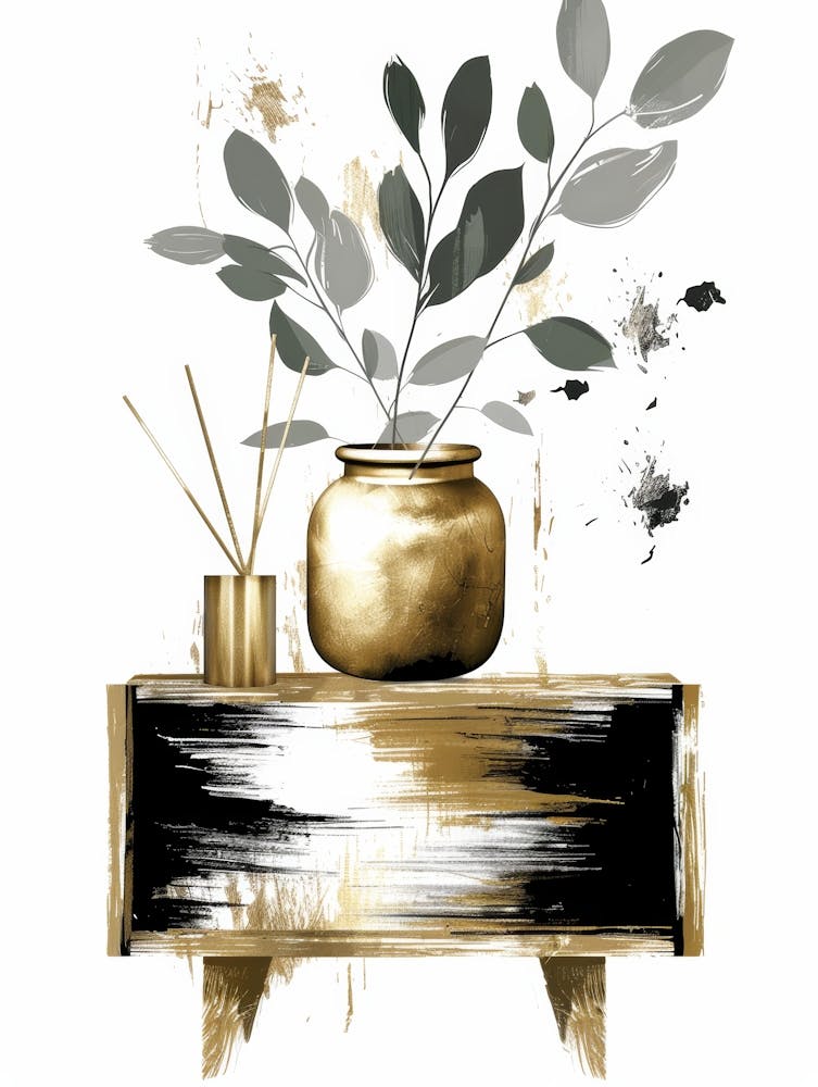 Goldene Vase