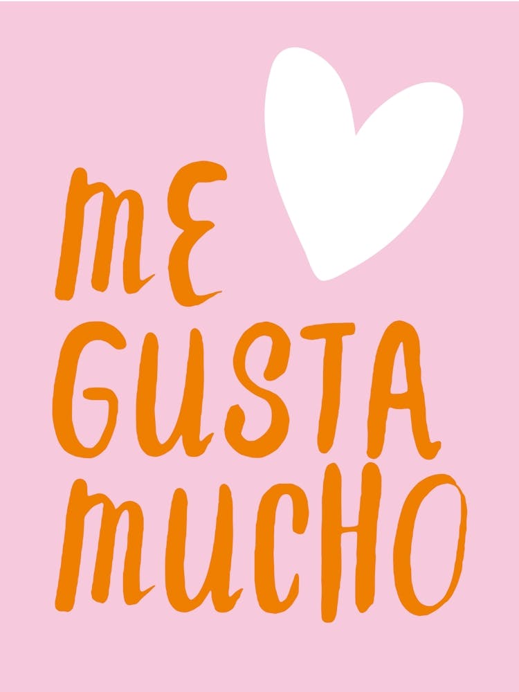 Me gusta mucho - orange/pink