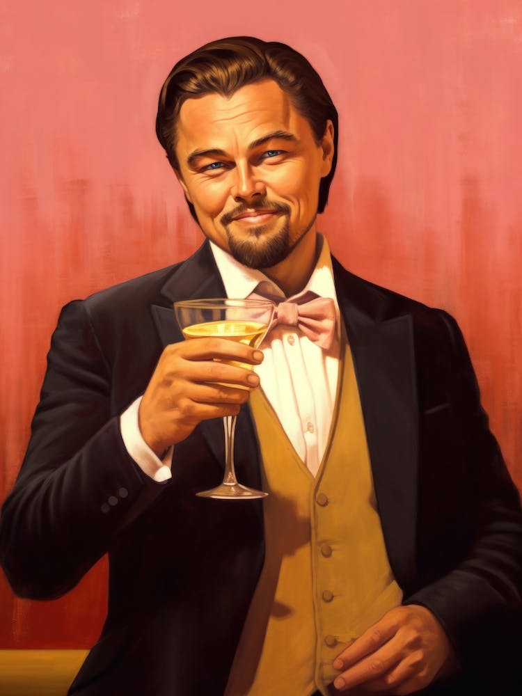 Leonardo DiCaprio Cheers Art
