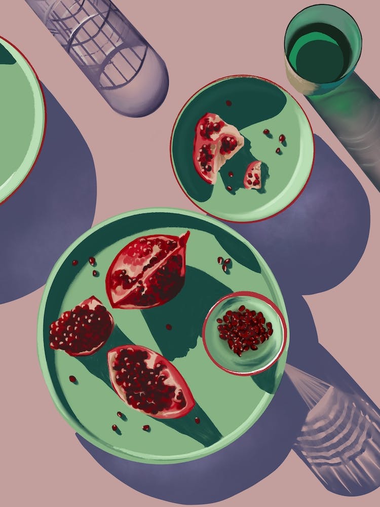 Pomegranate Still-life