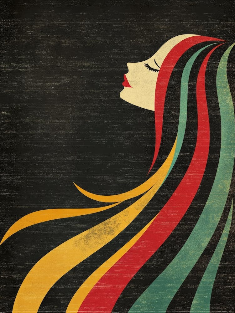 Portrait Of A Woman With Colorful Hair 2