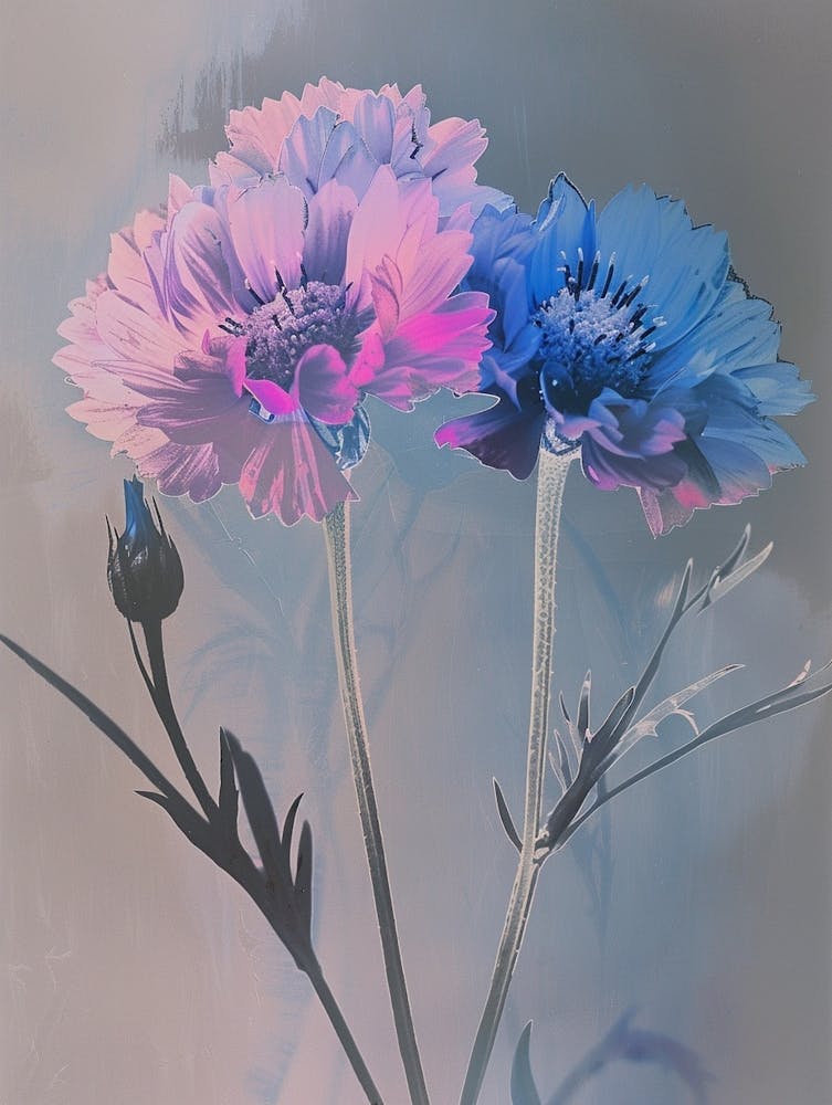 Iridescent Flower Cornflower 3