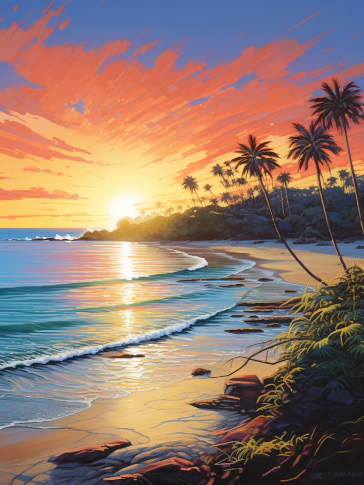 A Vibrant Painting Of Emu Point Beach Australia 4