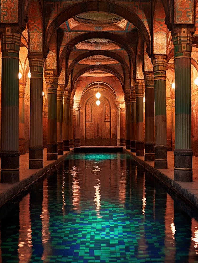 Basilica Cistern Yerebatan Sarnc Pixel Art 4