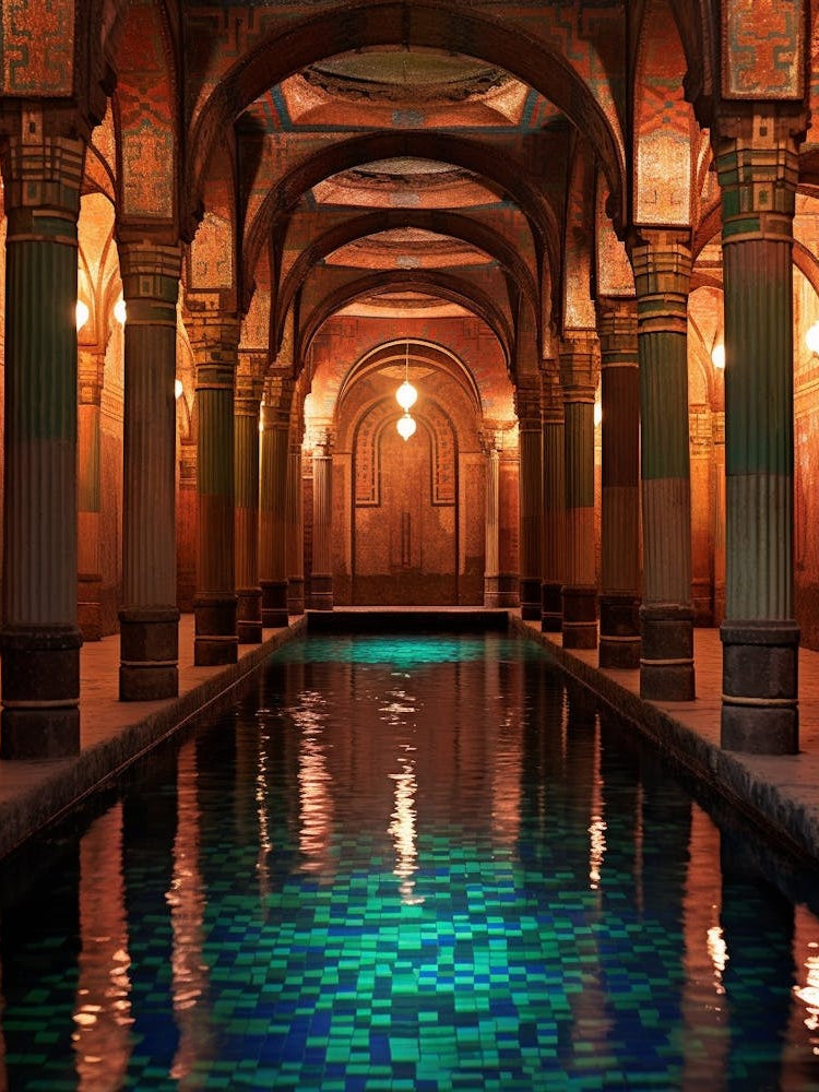 Basilica Cistern Yerebatan Sarnc Pixel Art 4