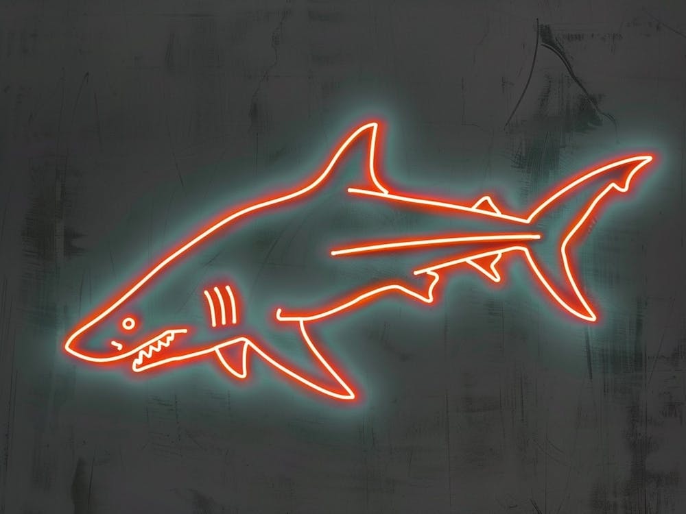 Orange Smooth Hammerhead Neon Shark 8