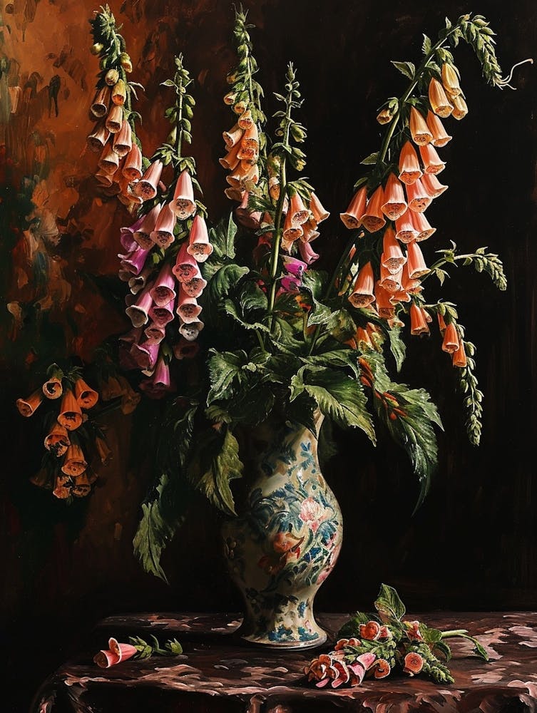 Baroque Floral Still Life Foxglove 4