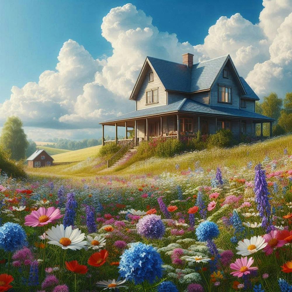 wildflowers farmhouse meadow
