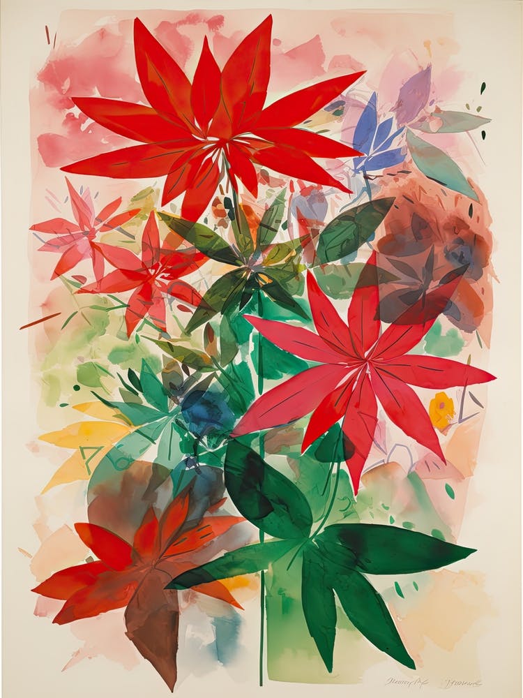 Poinsettia Flower Illustration 4