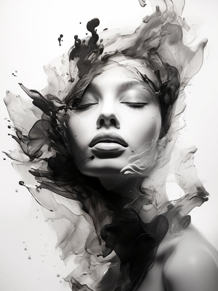 Ephemeral Beauty Abstract Black And White 7