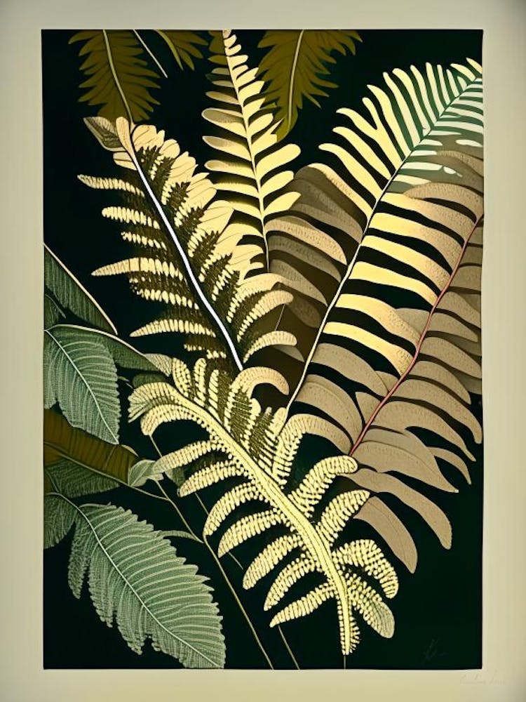 Leatherleaf Fern Rousseau Inspired