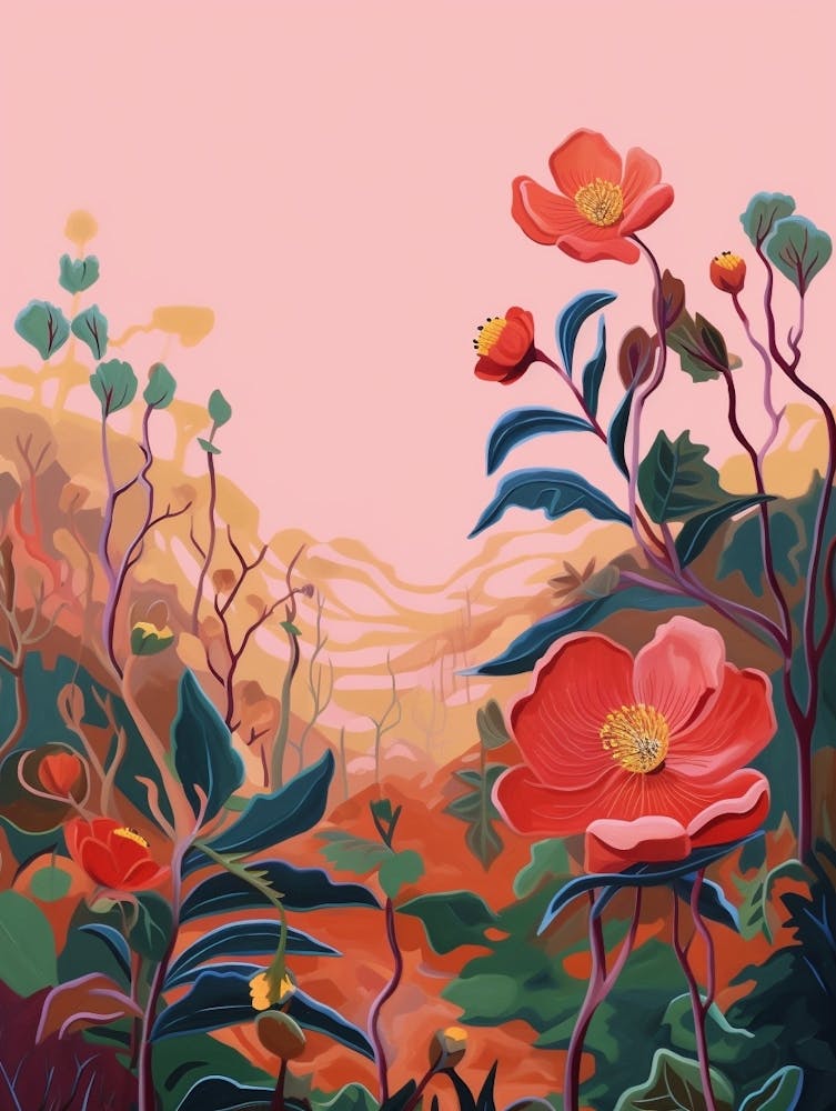 Boho Wildflower Painting Wild Rose 2