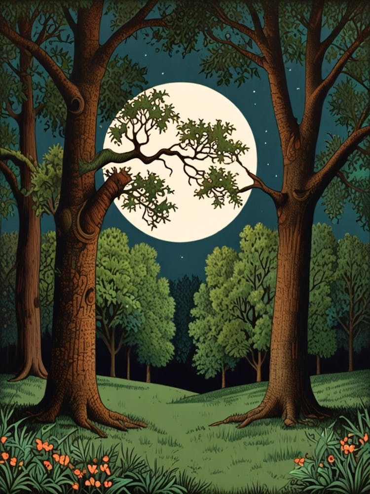 William Morris Full Moon In The Forest 26