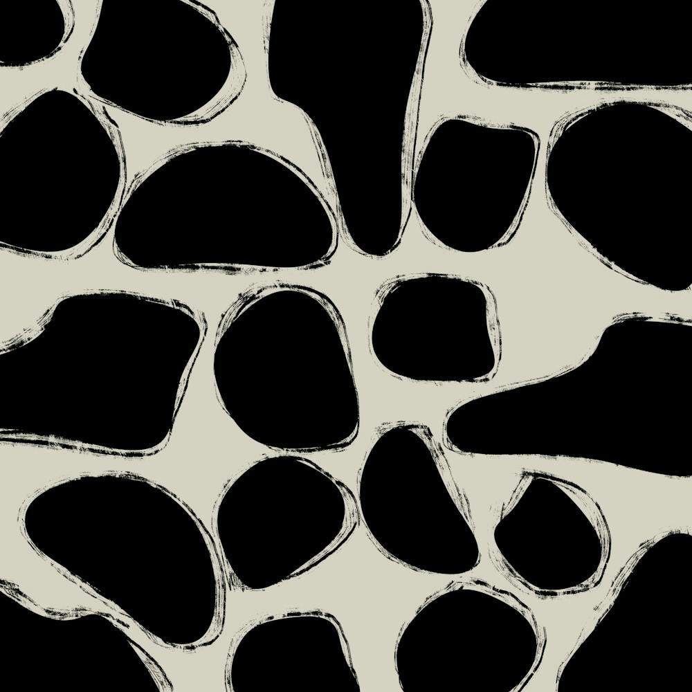 Black And White Organic Pattern