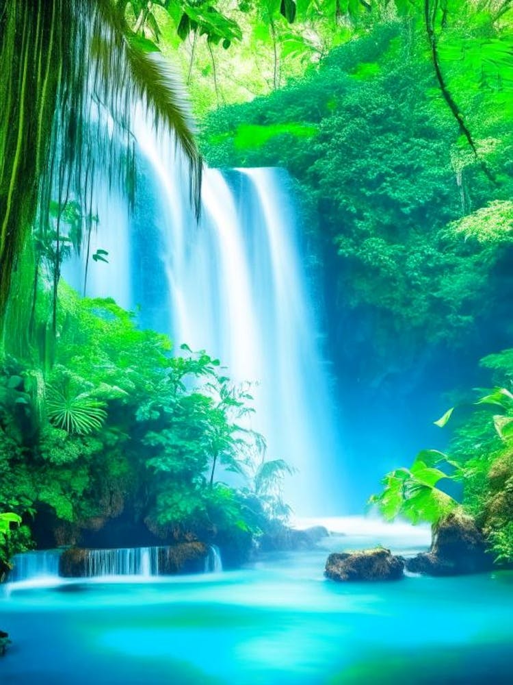 Waterfalls In A Jungle Waterscape Photography 2