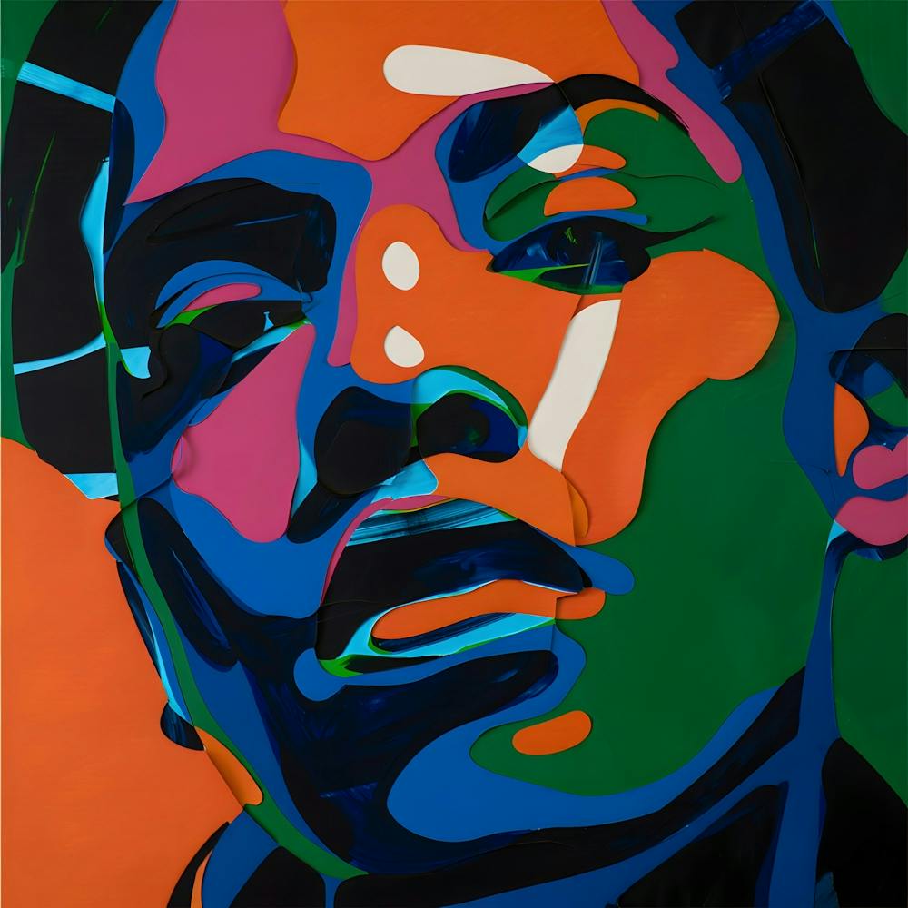 Geometric Expressionism in Bold Colors