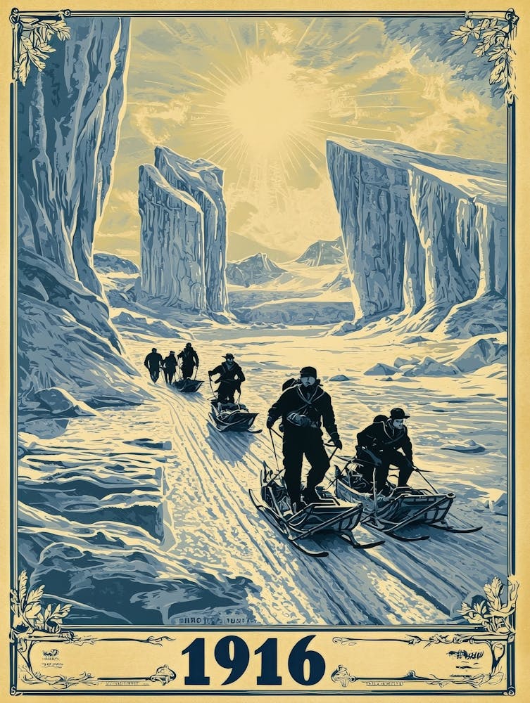 Aihrgdesign A Vintage Adventure Poster Of A 1916 Polar Expedi 3e430532 5b1d 4ef7 B369 490d7fa82979 1