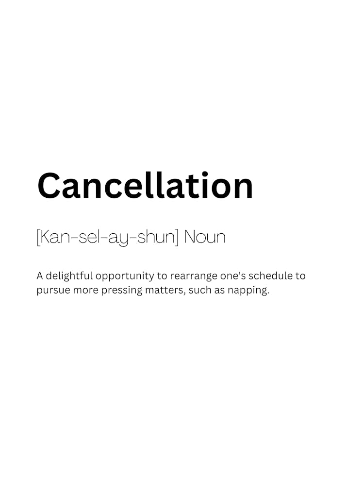 Cancellation Definition Meaning