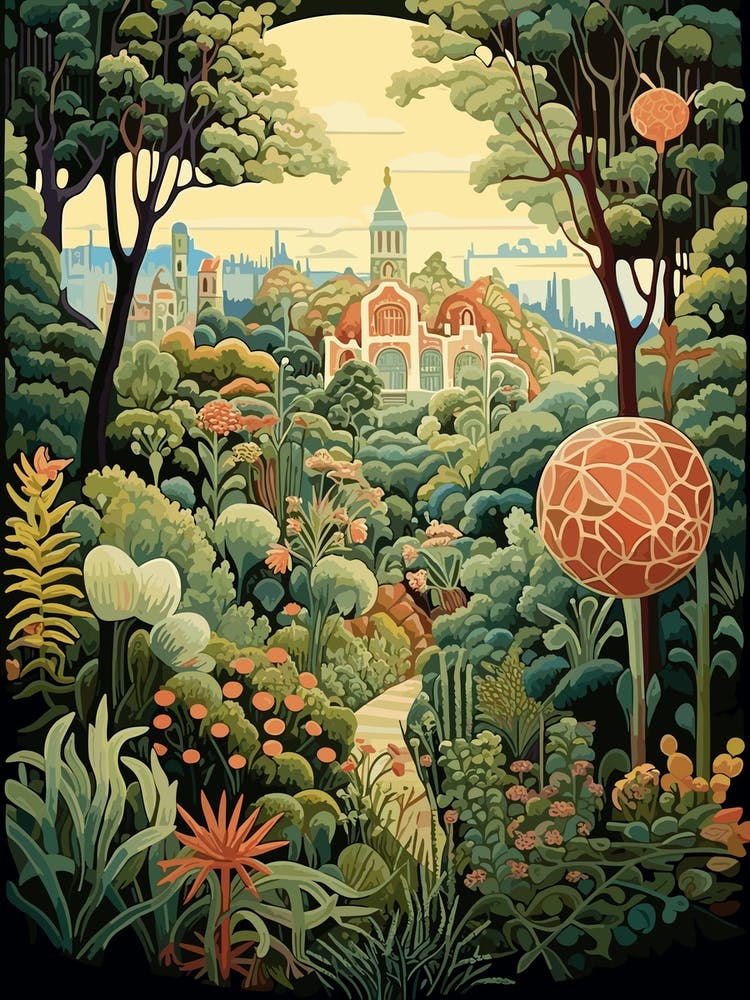 Park Gell Spain Henri Rousseau Style 1