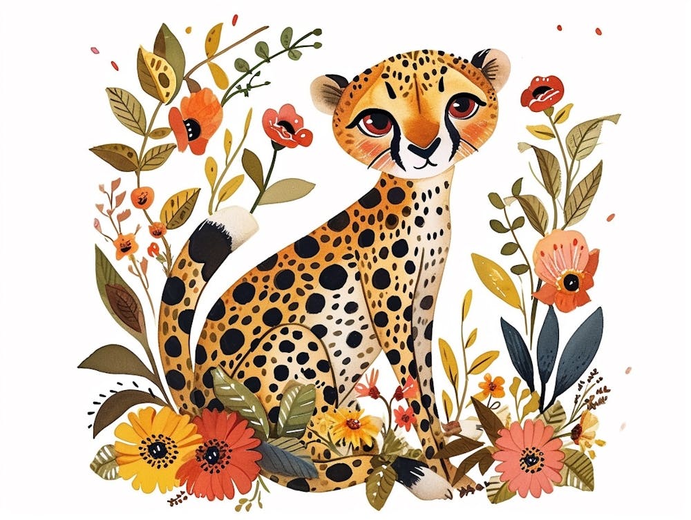 Little Floral Cheetah 3