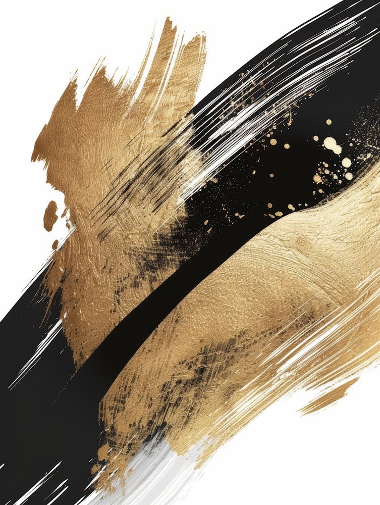 Abstract Gold Brush Strokes