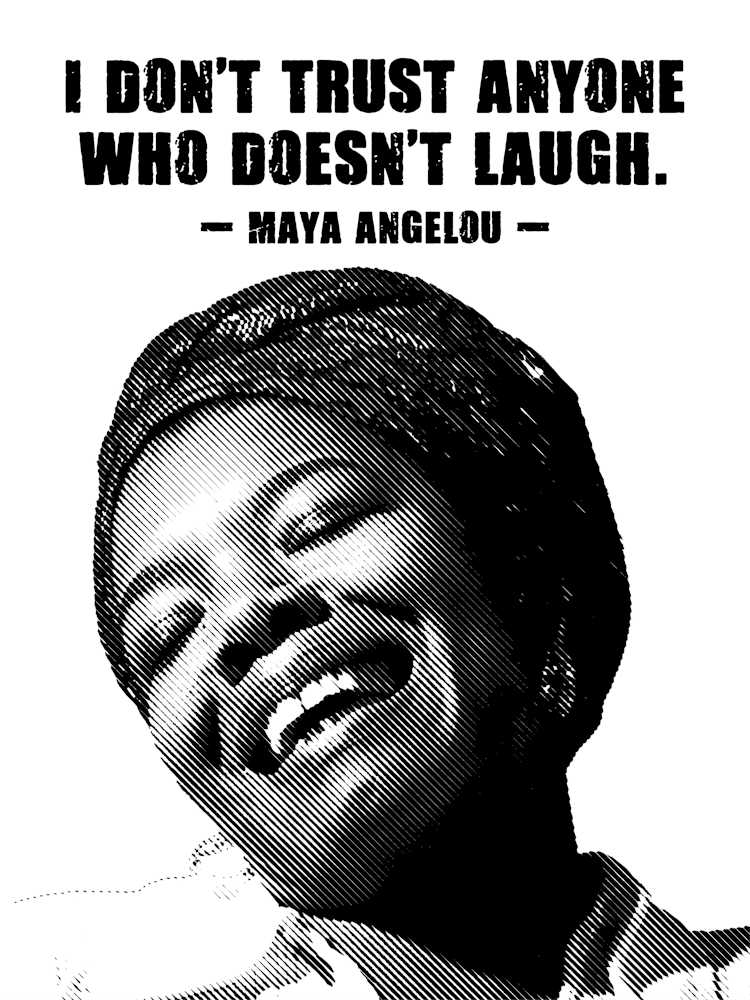 Maya Angelou American Activist Quote Line Art