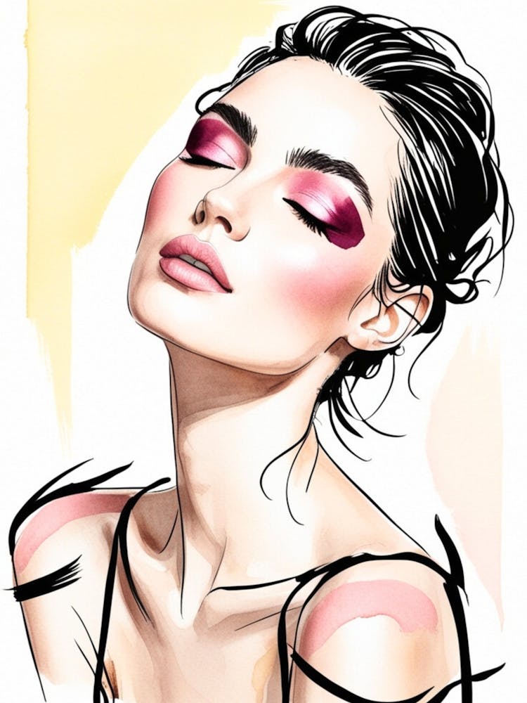 Illustration Of A Woman With Makeup 2
