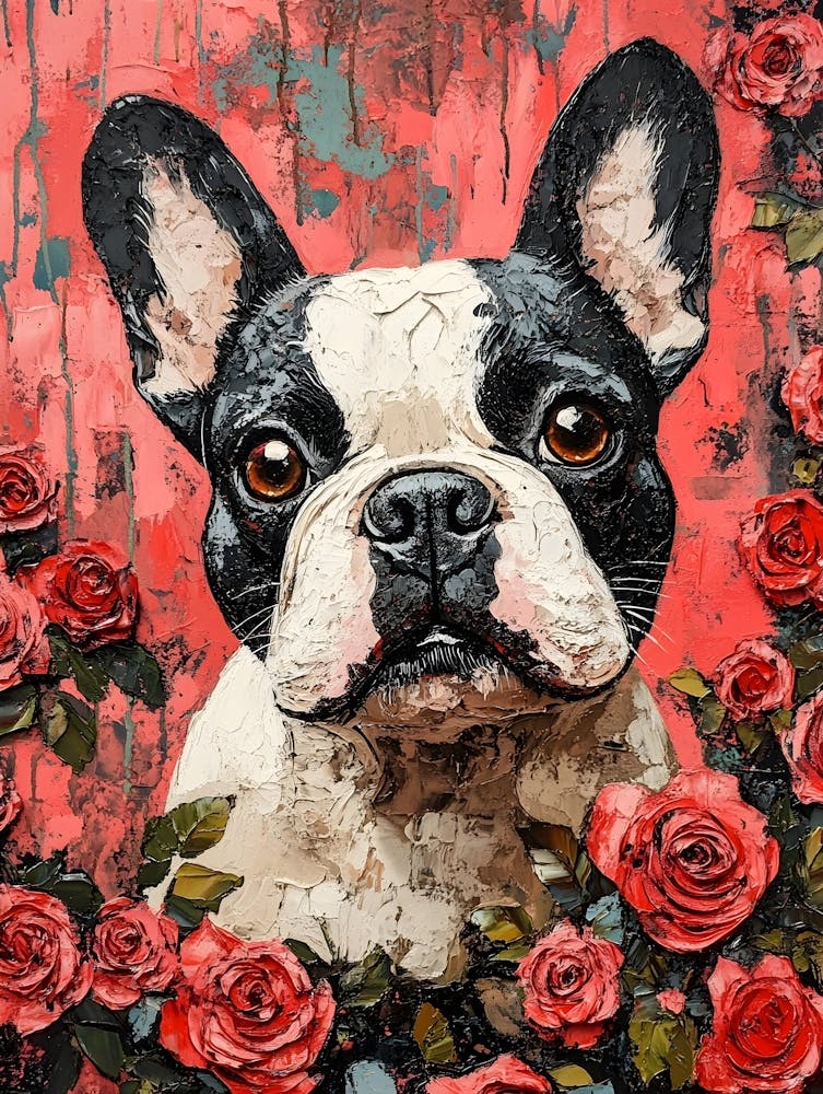 Frenchie And Roses 6