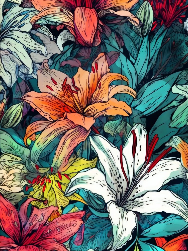 Floral Seamless Pattern flora nature flowers