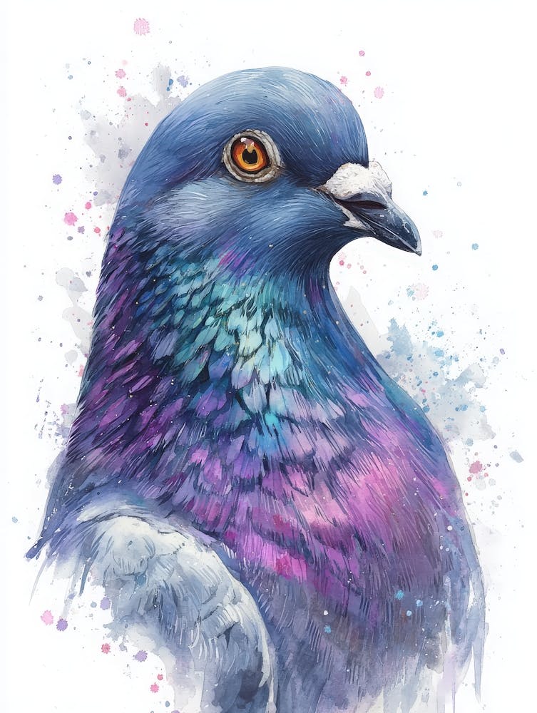 Aihrgdesign Isolated Watercolor Painting Of Birds Pigeon With 0a6daf22 124b 44a3 8486 C1ca51d34340 3