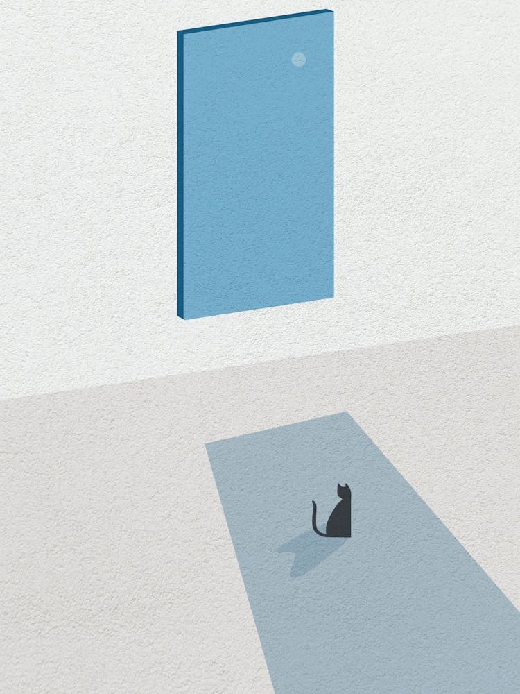Minimal art Shadow Of A Cat