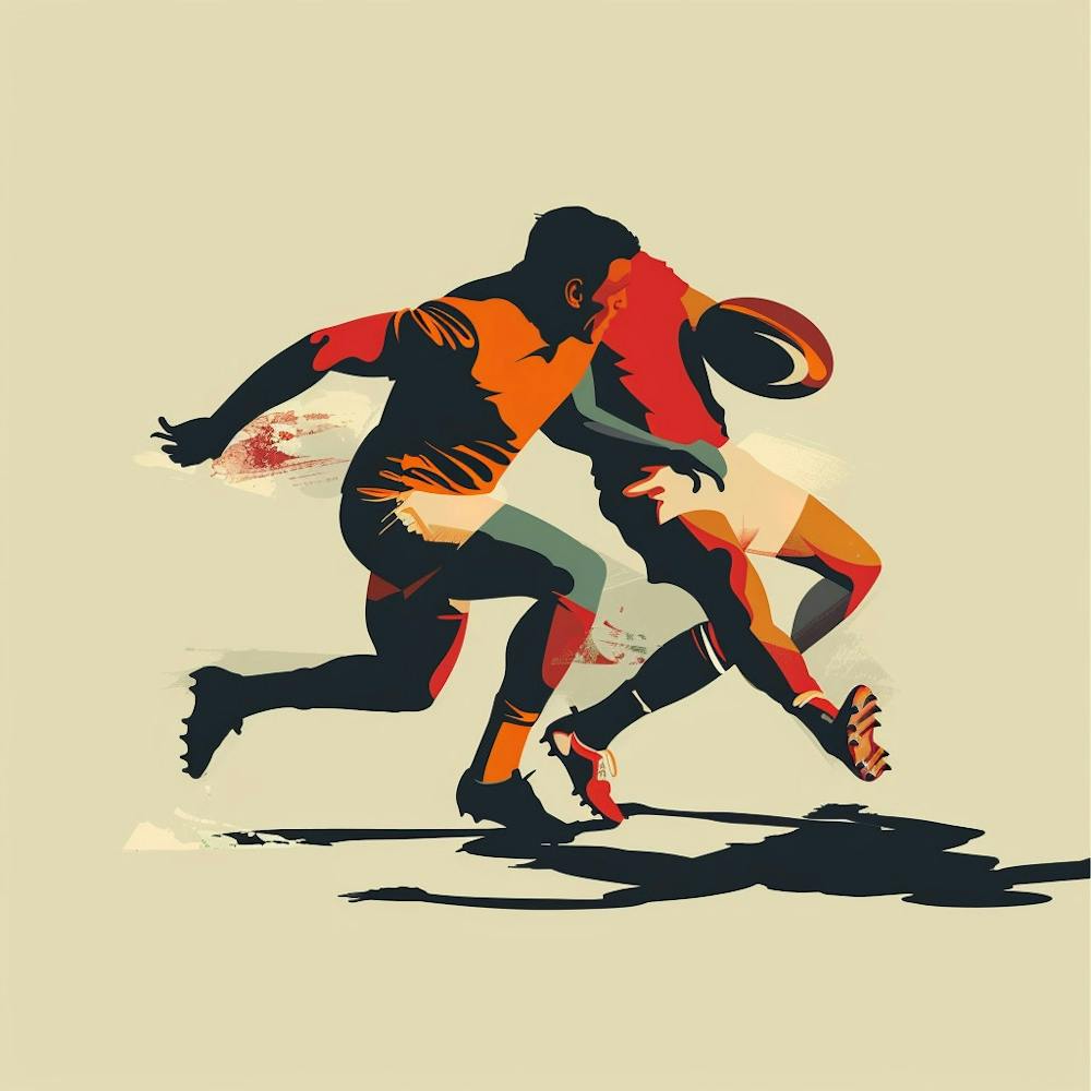 Rugby Player Running 4