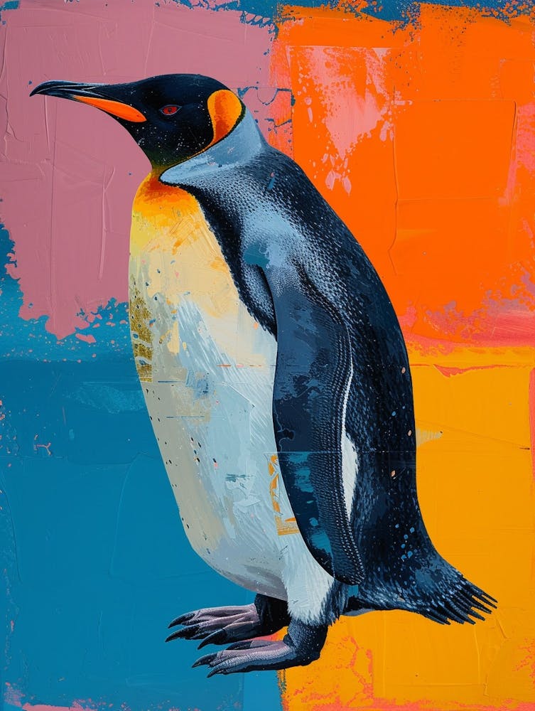 King Penguin Phillip Island The Penguin Parade Colour Block Painting 2